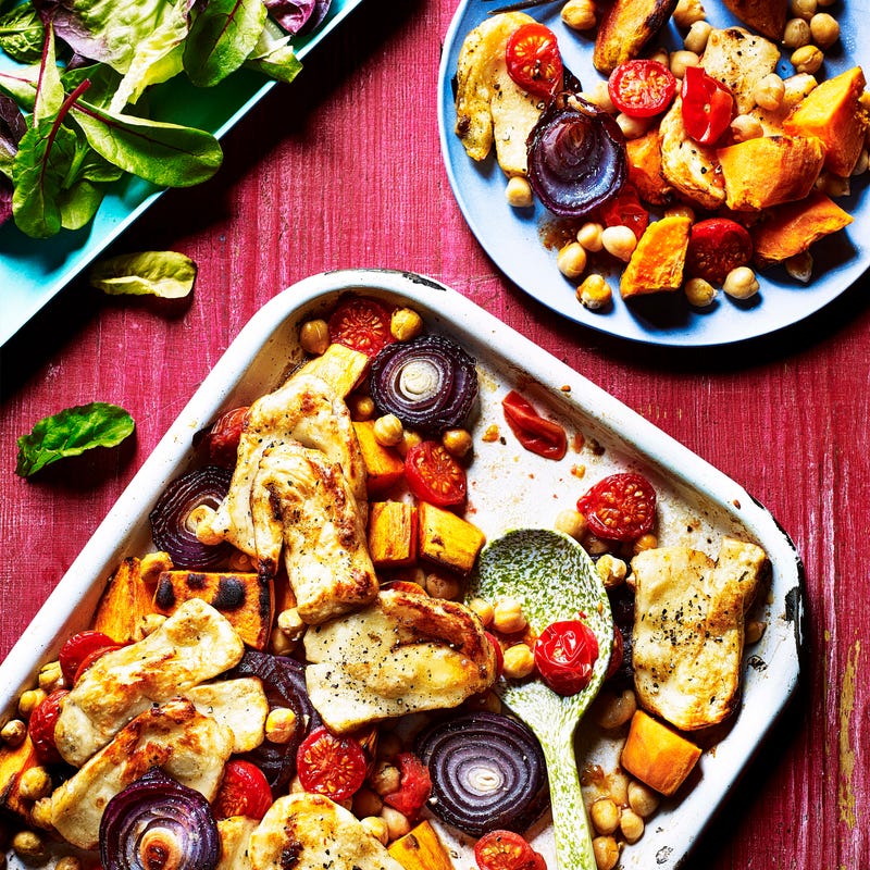 Photo of Piri piri halloumi & sweet potato traybake by WW