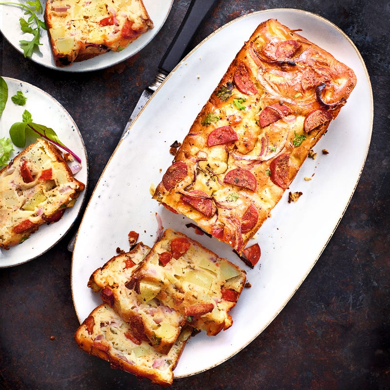 Cake aux pommes de terre et au chorizo
