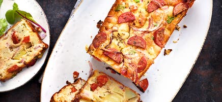 Cake aux pommes de terre et au chorizo