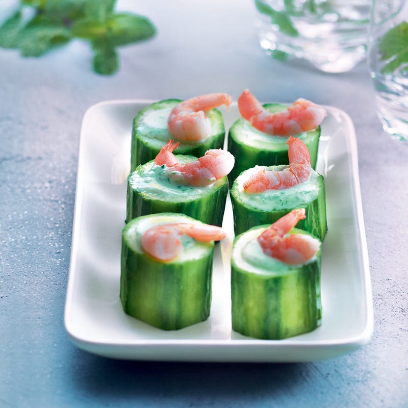 Puits de concombre à la crème de ciboulette