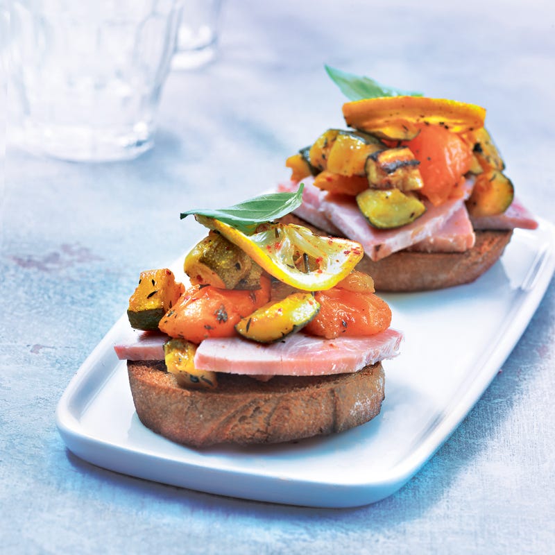 Bruschettas de courgettes
