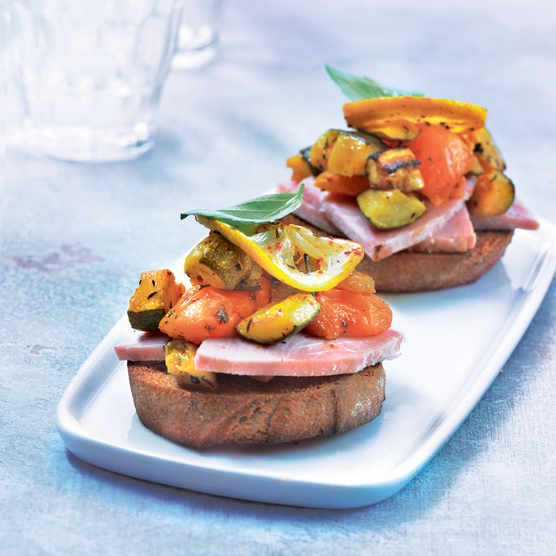 Bruschettas de courgettes