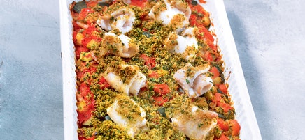 Poisson gratiné aux légumes