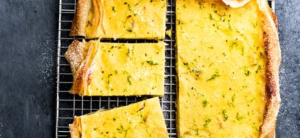 Tarte filo au fromage blanc, à la banane et au citron vert