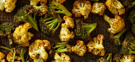 Spicy Roasted Broccoli & Cauliflower Bites