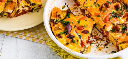 Chorizo & red pepper frittata