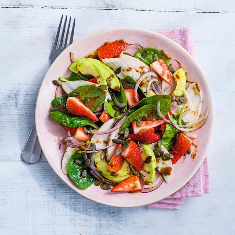 Photo of Chicken, strawberry & balsamic vinegar salad by WW