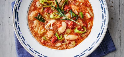 Soupe de tomates à l‘épeautre