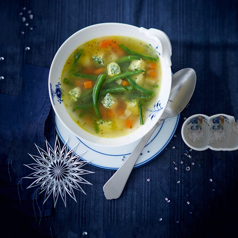 Foto van Groentesoep met ei door WW