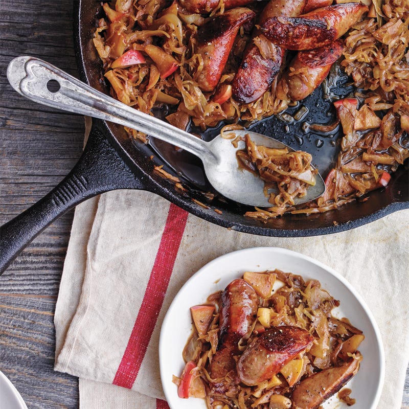 Photo of Beer-braised bratwurst & sauerkraut by WW