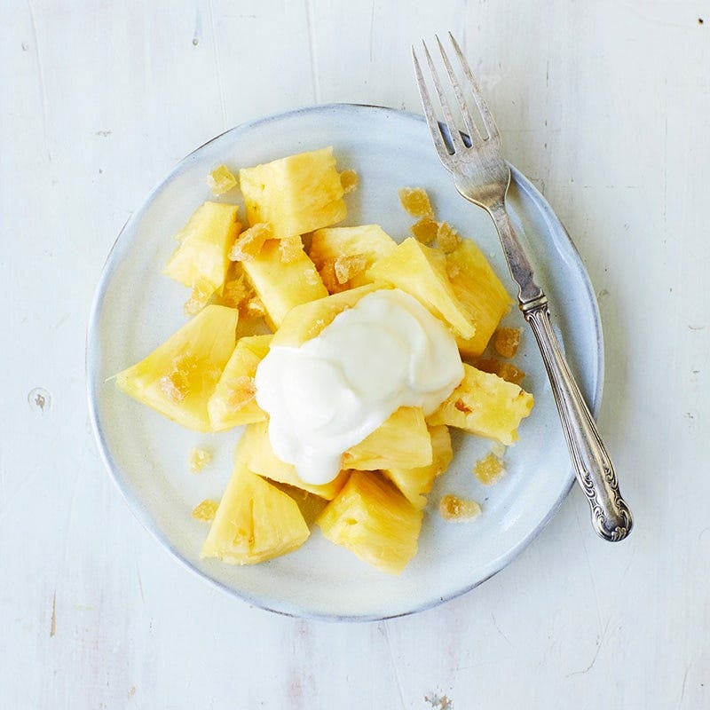 Pineapple and ginger fruit salad