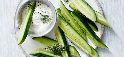 Cucumber and dill raita