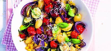 Summer roast vegetable gnocchi