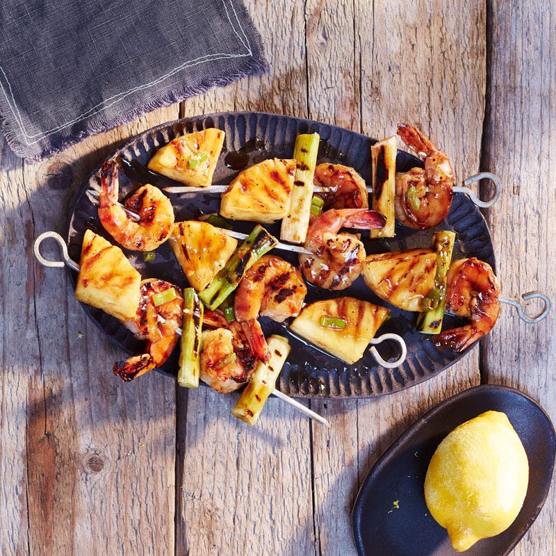 Garnelen-Ananas-Spieße