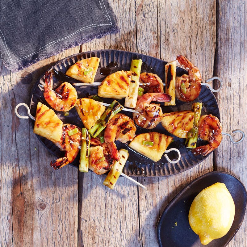 Garnelen-Ananas-Spieße