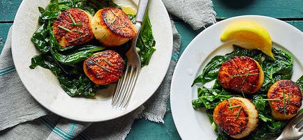 Pétoncles grillés au sel à la truffe