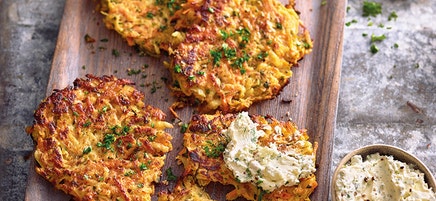 Groentekoekjes met fetacrème