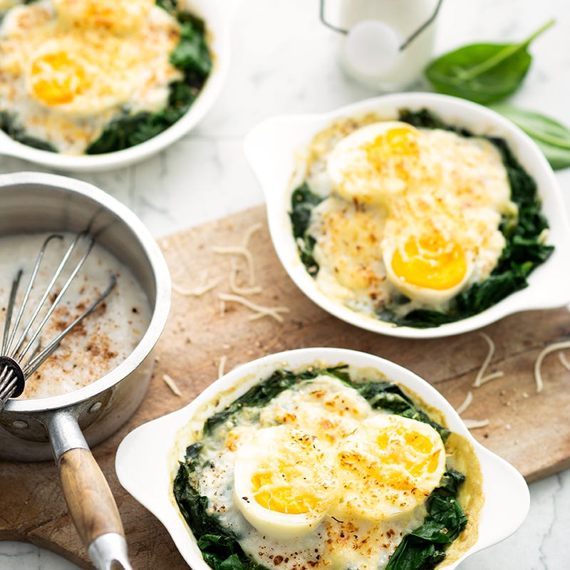 Gratin d’œufs florentin