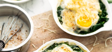 Gratin d’œufs florentin