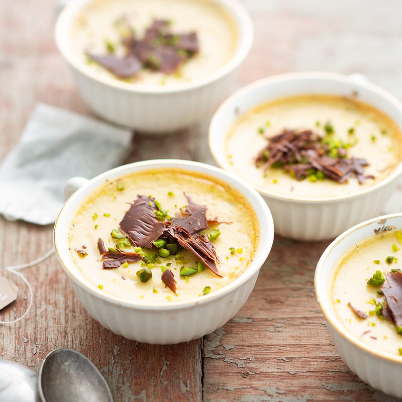 Œufs au lait au thé vert