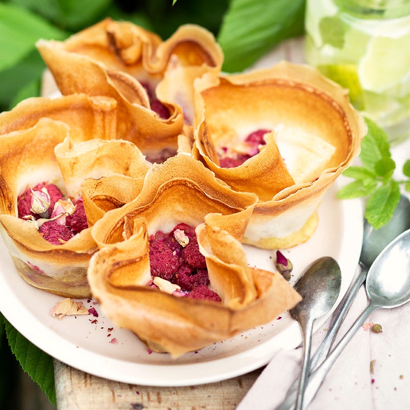 Croustade aux framboises