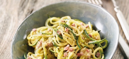Courgette carbonara