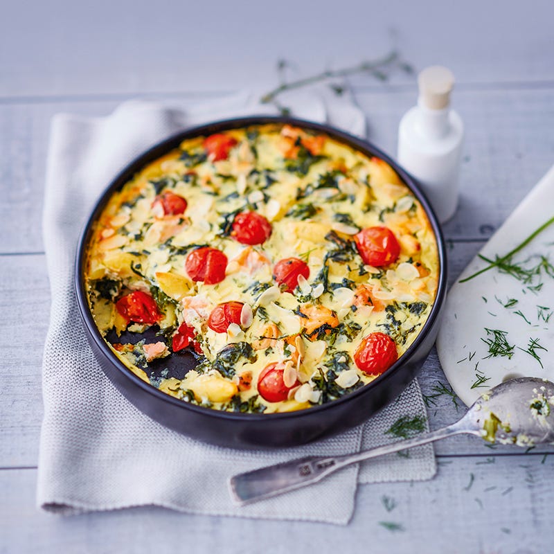 Foto van Spinazie-ovenschotel met zalm door WW