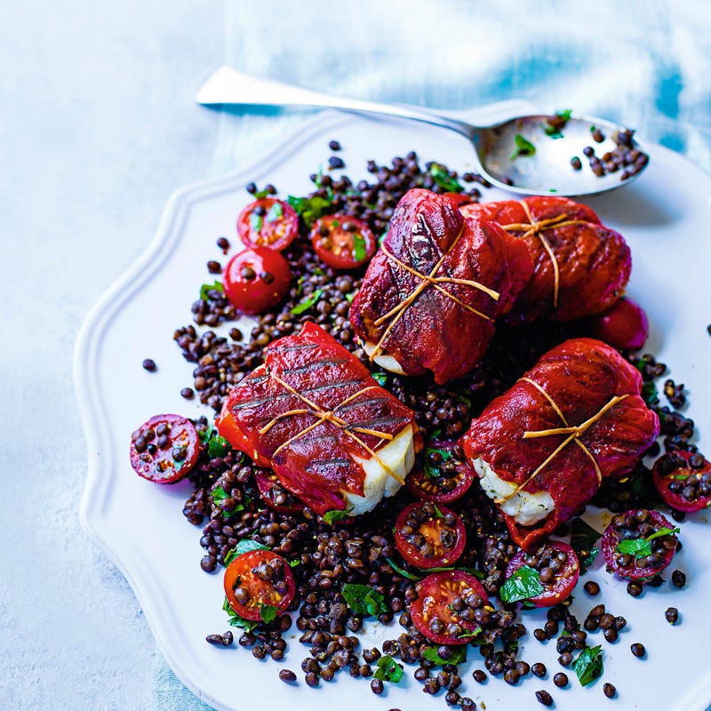 Halloumi-Paprika-Päckchen