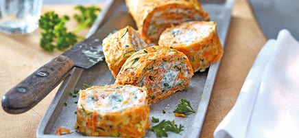 Gemüserolle mit Kräutercreme