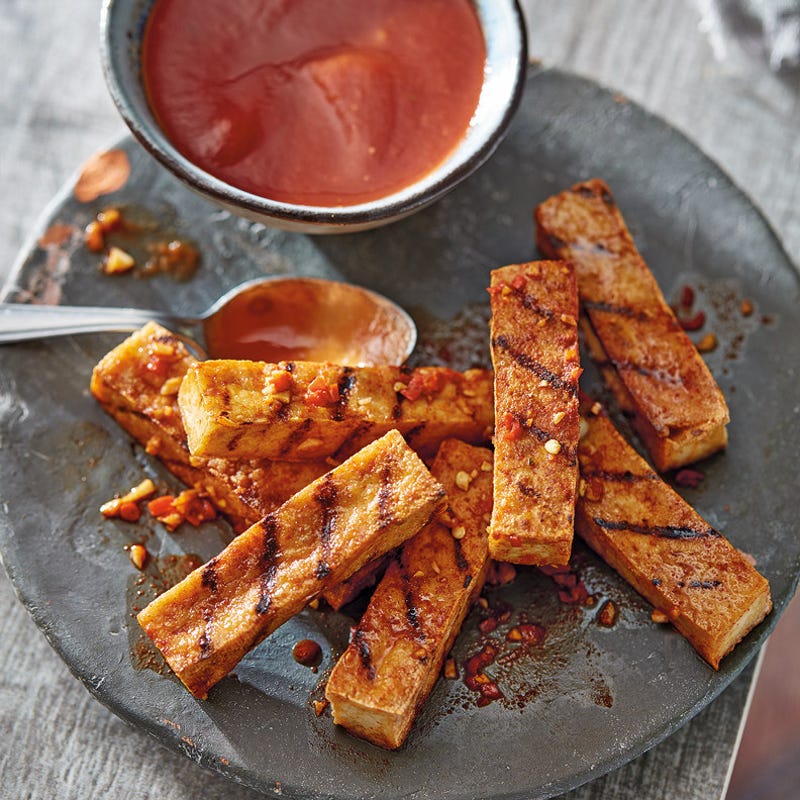 Tofusticks mit Chilimarinade  und Tomaten-Teriyaki-Dip