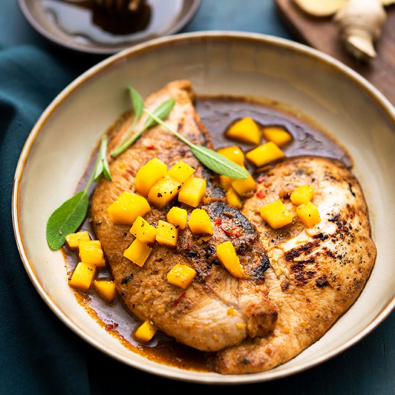 Dinde laquée au gingembre