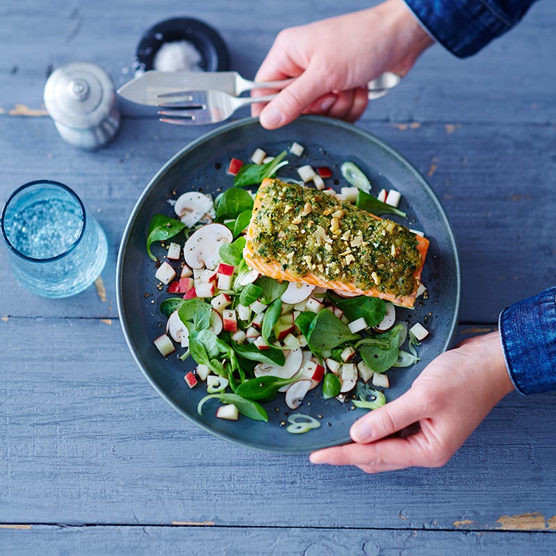 ViktVäktarna - Laxfilé med valnötskrisp