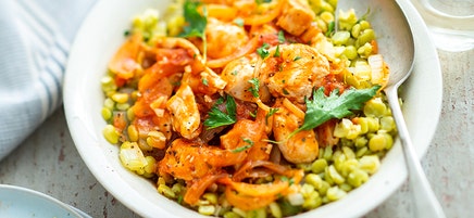 Pois cassés au poulet