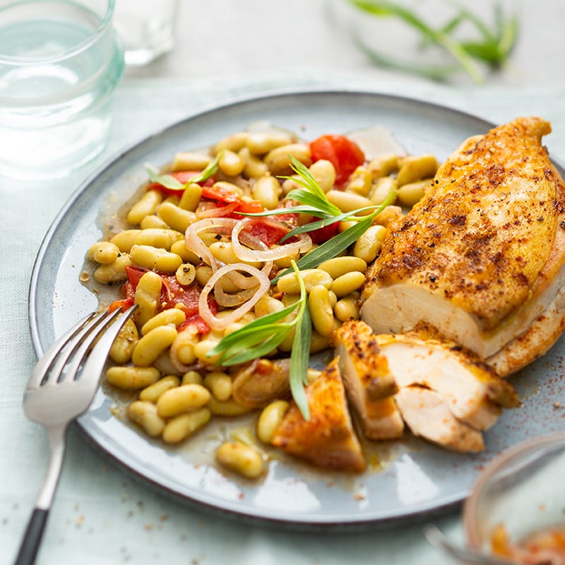 Flageolets et filet de dinde