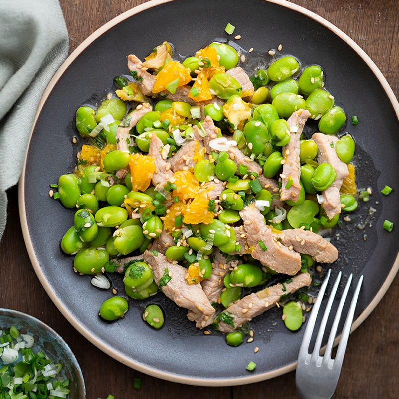 Veau sauté aux fèves