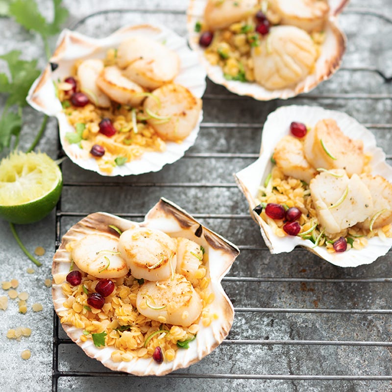 Saint-Jacques aux lentilles corail