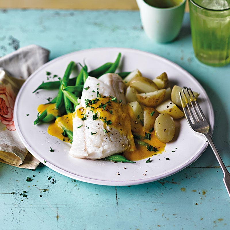 Pochierter Schellfisch mit Senfsauce Rezept | WW Deutschland Pochierter Schellfisch mit Senfsauce Rezept | WW Deutschland