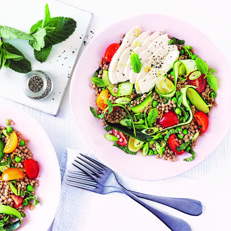 Photo of Warm chicken, courgette & giant couscous salad by WW