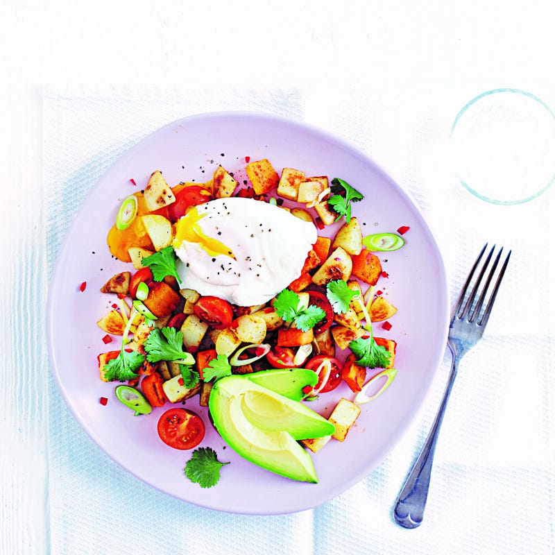 Photo of Tex-Mex hash with poached eggs by WW