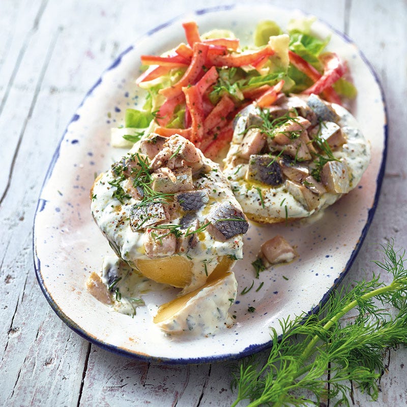 Ofenkartoffel mit Hering