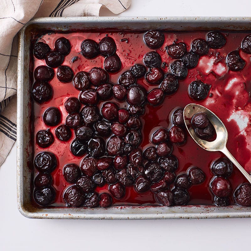 Roasted cherry-vanilla sauce