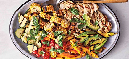Grilled Corn, Chicken & Summer Vegetable Salad
