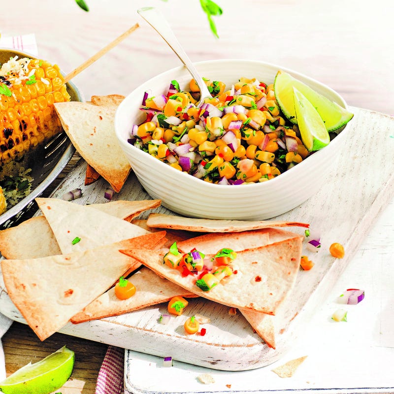 Photo of Sweetcorn salsa with tortilla chips by WW