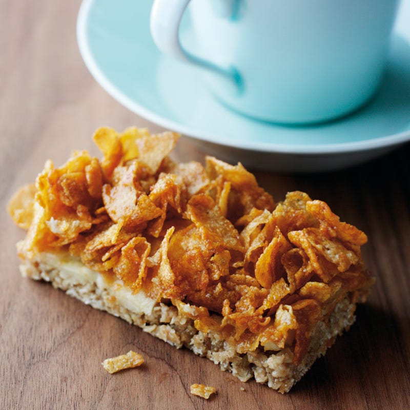 Müeslischnitten mit karamellisiertem Apfel