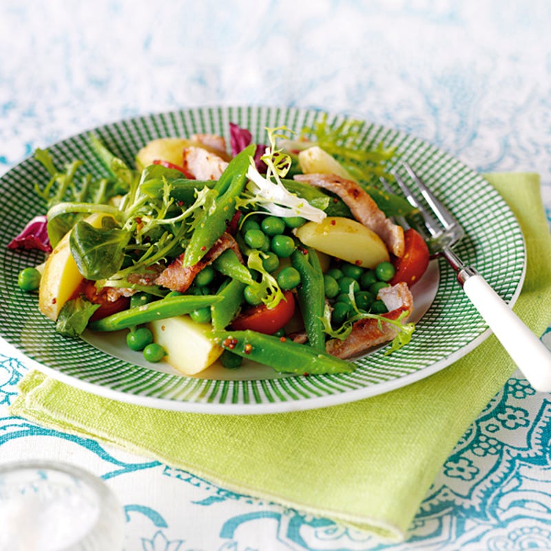 Photo de/du Salade de pommes de terre nouvelles, bacon et pois mangetout par WW