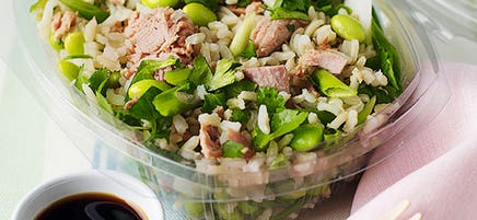 Salade de riz au thon et édamamé