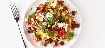 Greek-style scrambled eggs