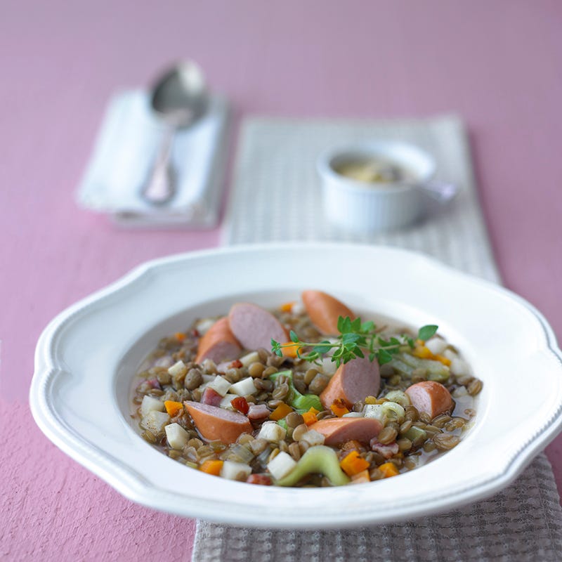 Photo de Potage aux lentilles et saucisses prise par WW