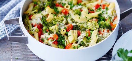 Pasta-ovenschotel met groenten