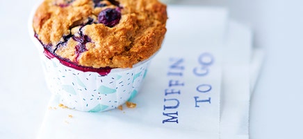 Muffins aux myrtilles et au muesli